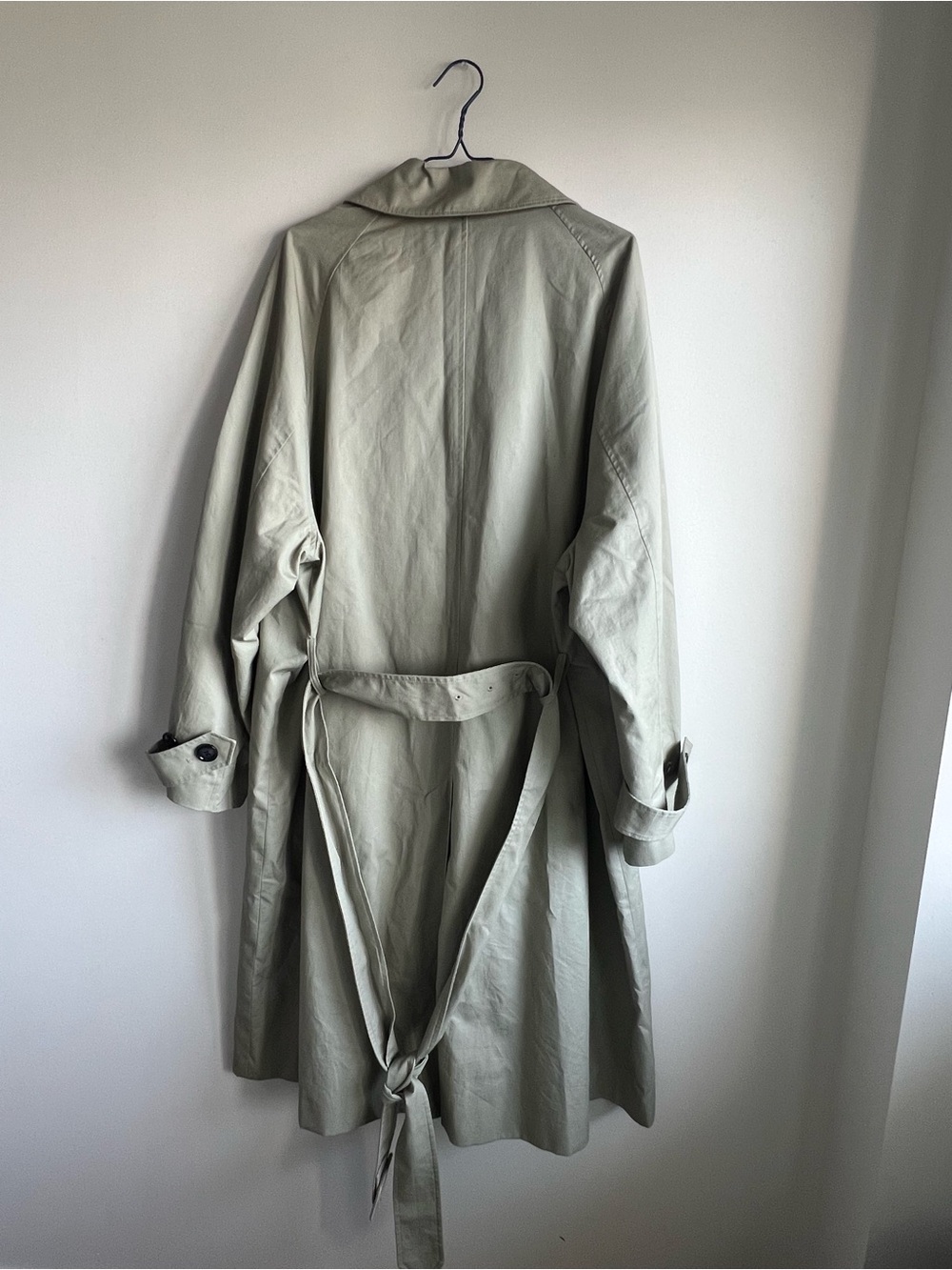 H&M Light Sage Trench Coat - Picture 2 of 2